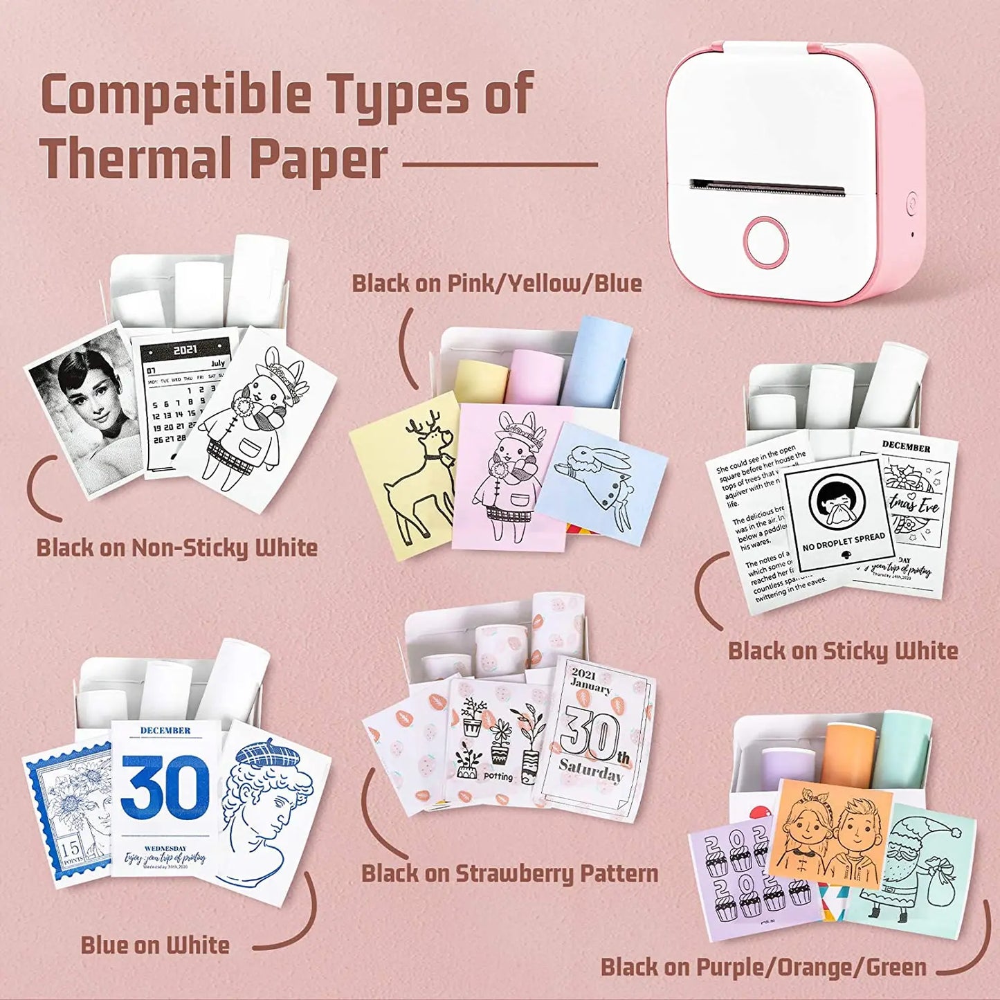 Variety Phomemo Thermal rolls